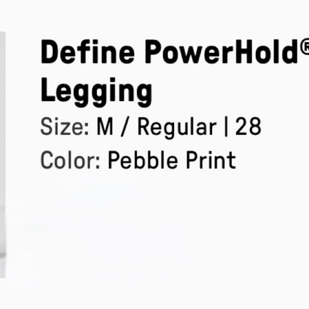 Fabletics Define PowerHold Legging - Pebble Print
